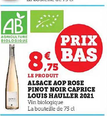 alsace aop rosé pinot noir caprice louis hauller 2021