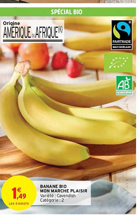 banane bio mon marché plaisir