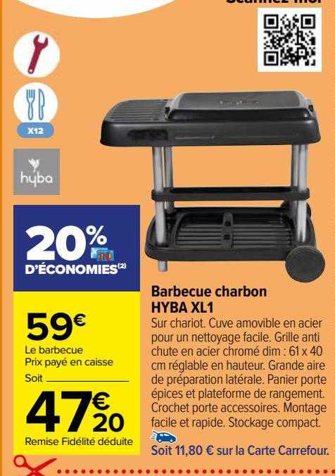 Barbecue Charbon Hyba Xl1