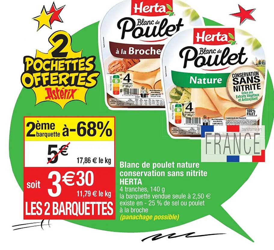 Blanc De Poulet Nature Conservation Sans Nitrite Herta