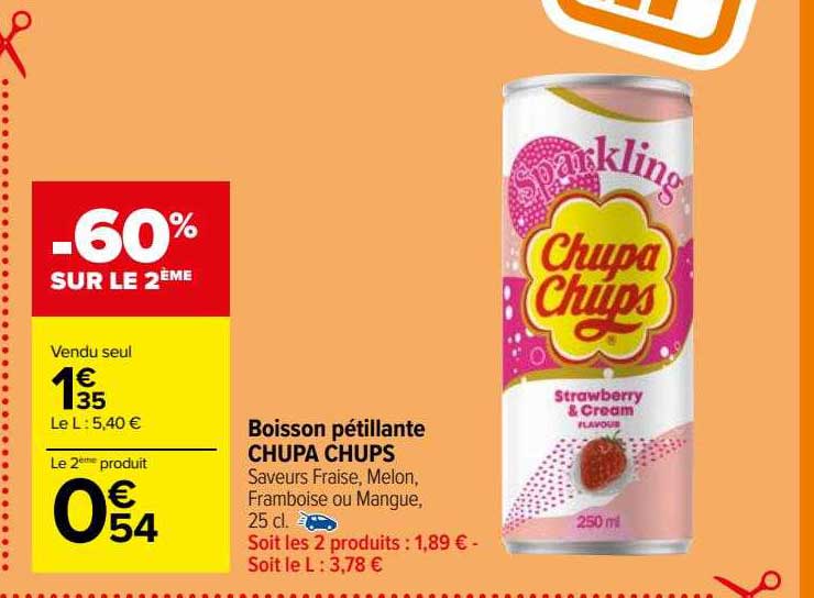boisson pétillante chupa chups