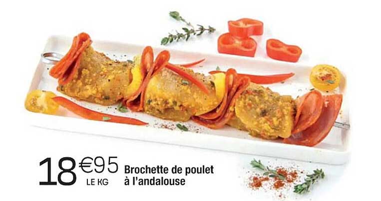 brochette de poulet à l'andalouse