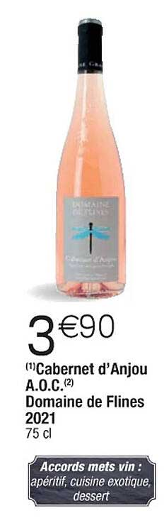 cabernet d'anjou a.o.c. domaine de flines 2021