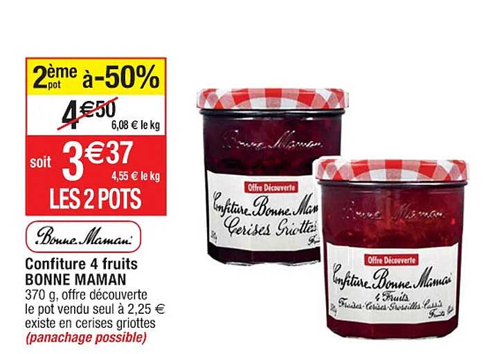 confiture 4 fruits bonne maman