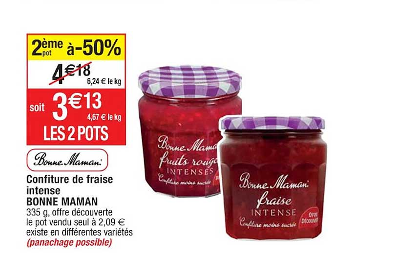 confiture de fraise intense bonne maman