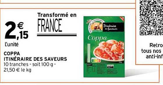 Coppa Itinéraire Des Saveurs