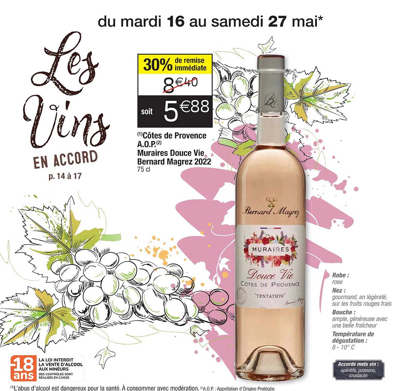 côtes de provence a.o.p. muraires douce vie bernard magrez 2022