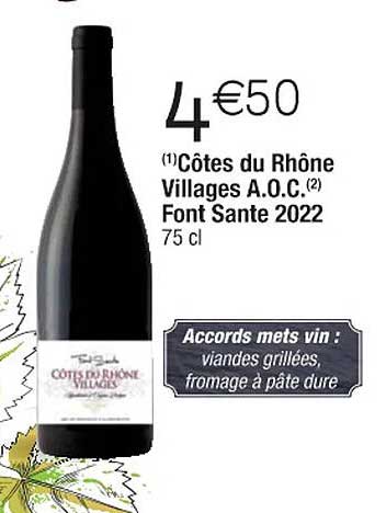 côtes du rhône villages a.o.c. font sante 2022