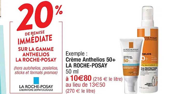 crème anthelios 50+ la roche-posay