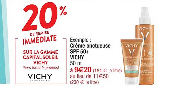 crème onctueuse spf 50+ vichy