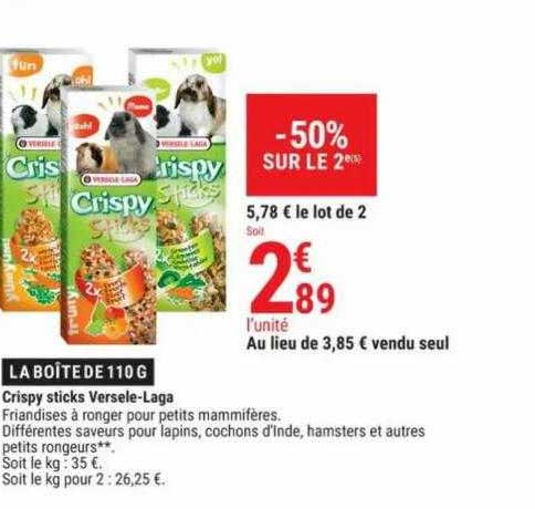 crispy sticks versele-laga