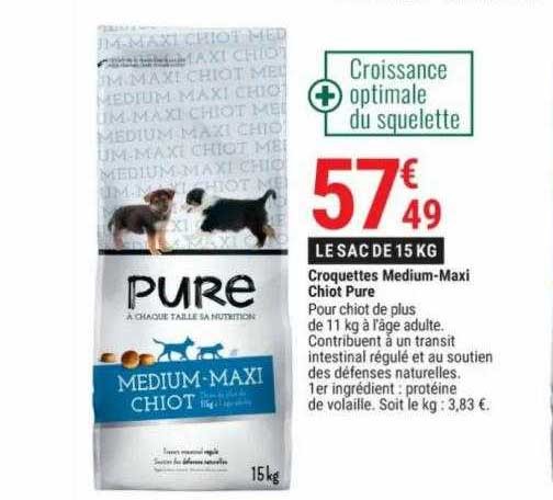 croquettes medium-maxi chiot pure