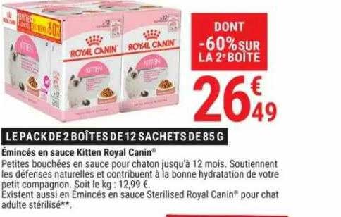 émincés en sauce kitten royal canin