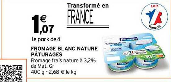 Fromage Blanc Nature Pâturages
