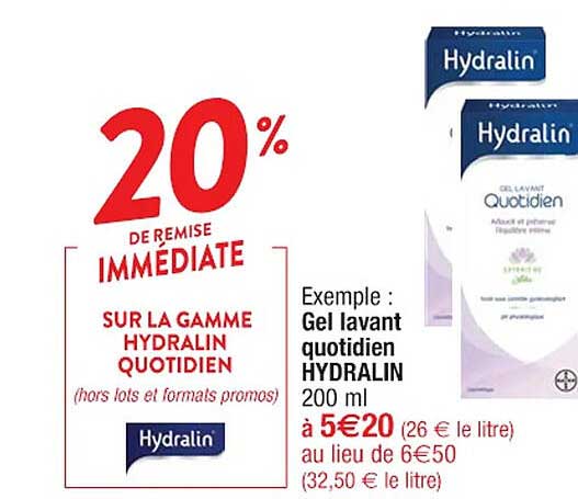 gel lavant quotidien hydralin