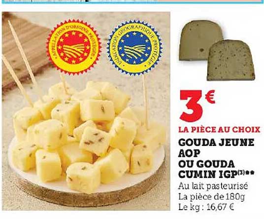 Gouda Jeune Aop Ou Gouda Cumin Igp