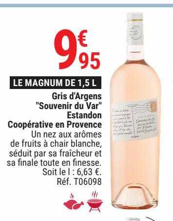 gris d'argens "souvenir du var" estandon coopérative en provence