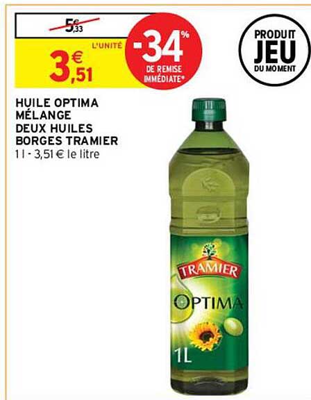 huile optima mélange deux huiles borges tramier
