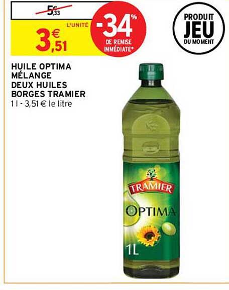 huile optima mélange deux huiles borges tramier