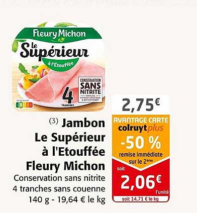 jambon le supérieur à l'étouffée fleury michon