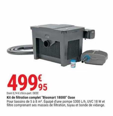 kit de filtration complet "biosmart 18000" oase