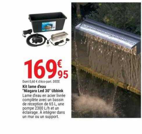 kit lame d'eau "niagara led 30" ubbink