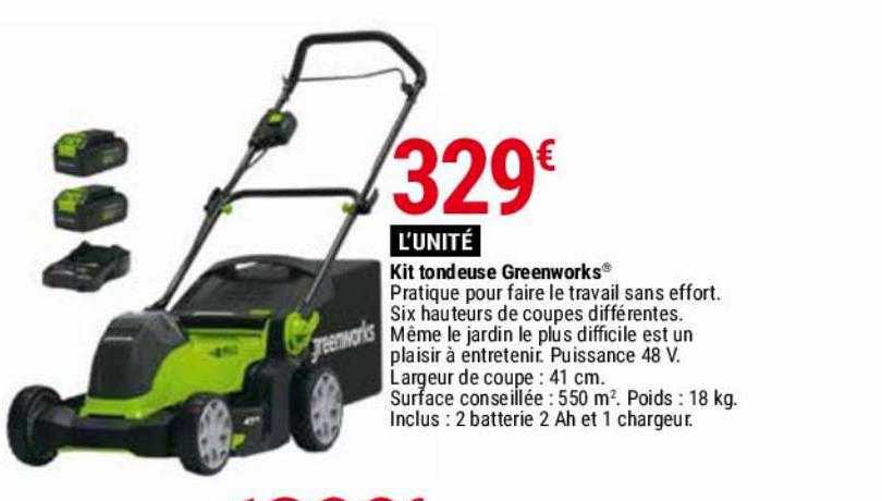 Kit Tondeuse Greenworks