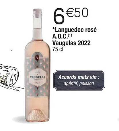 languedoc rosé a.o.c. vaugelas 2022