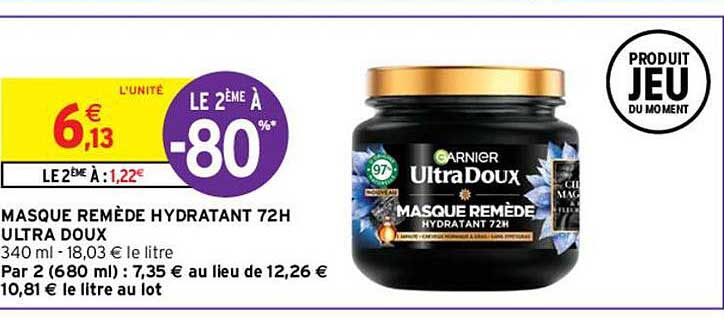 Masque Remède Hydratant 72h Ultra Doux