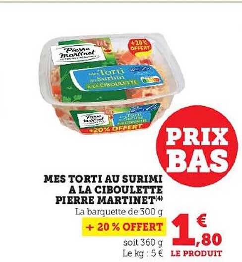 Mes Torti Au Surimi à La Ciboulette Pierre Martinet