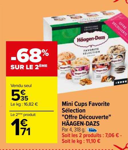 mini cups favorite sélection "offre découverte" häagen-dazs