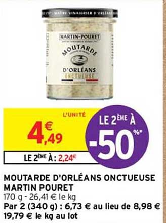 moutarde d'orléans onctueuse martin pouret