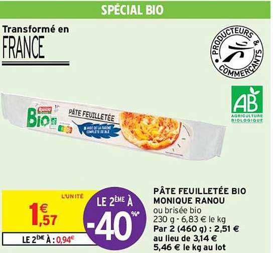 pâte feuilletée bio monique ranou