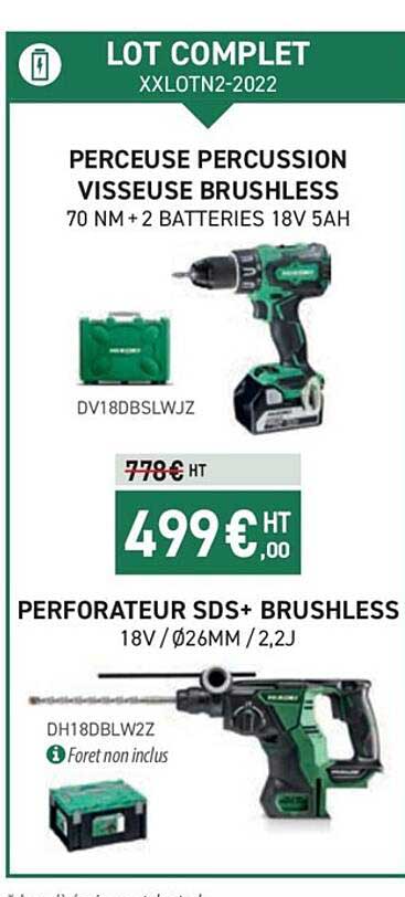perceuse percussion visseuse brushless, perforateur sds+ brushless
