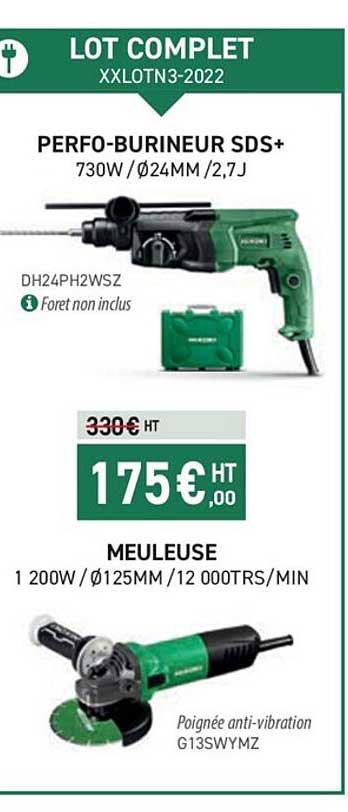 perfo-burineur sds+, meuleuse