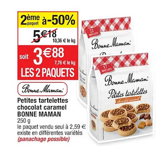 petites tartelettes chocolat caramel bonne maman