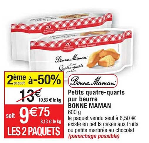 petits quatre-quarts pur beurre bonne maman