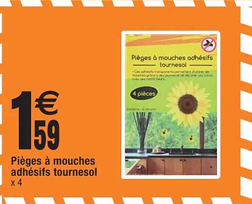 pièges à mouches adhésifs tournesol