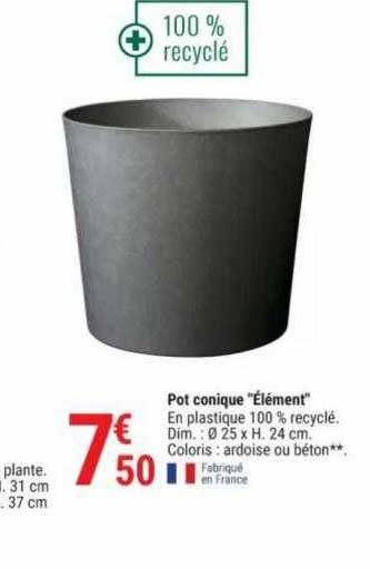 pot conique "élément"