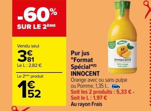 pur jus "format spécial" innocent