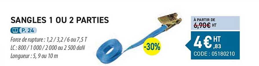 sangles 1 ou 2 parties