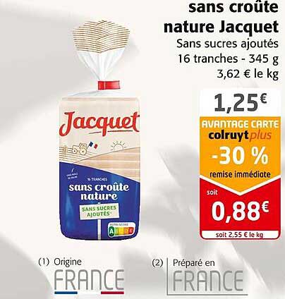 Sans Croûte Nature Jacquet