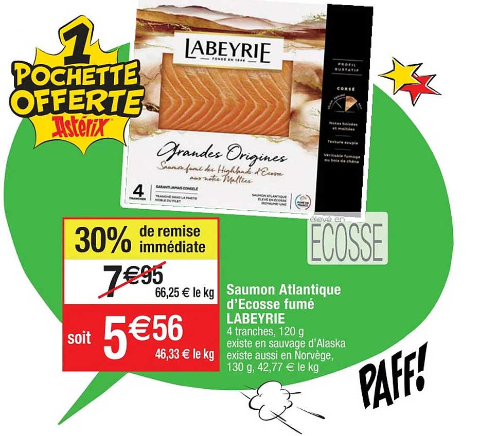 saumon atlantique d'écosse fumé labeyrie