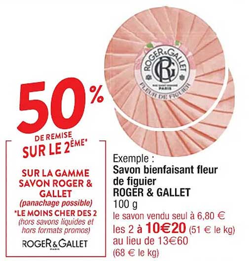 savon bienfaisant fleur de figuier roger & gallet