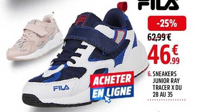 sneakers junior ray tracer x du 28 au 35 fila