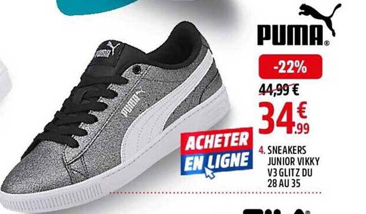 Sneakers Junior Vikky V3 Glitz Du 28 Au 35 Puma