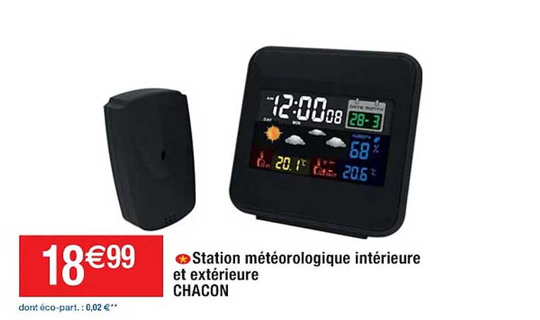 station météorologique intérieure et extérieure chacon