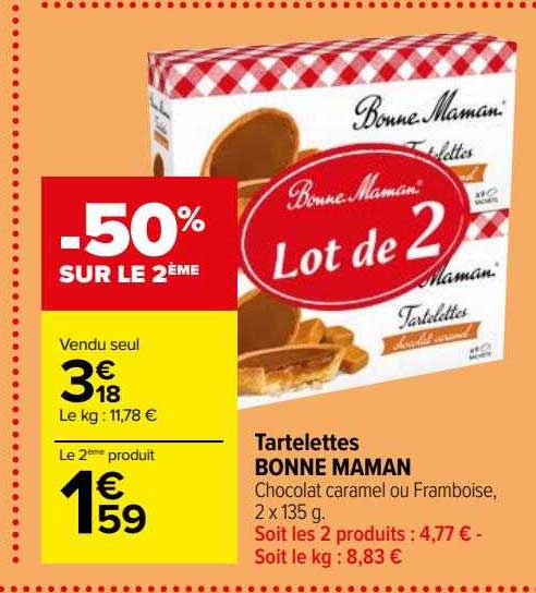 tartelettes bonne maman