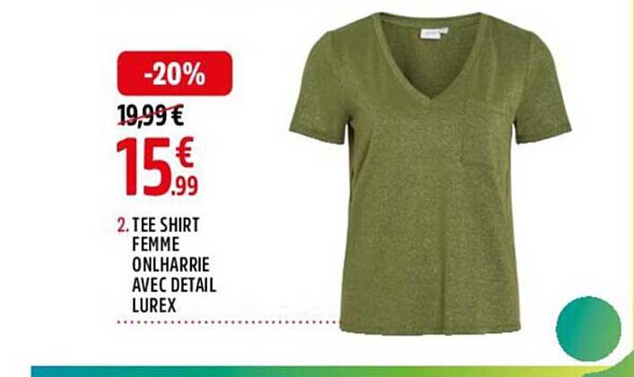 tee shirt femme onlharrie avec detail lurex