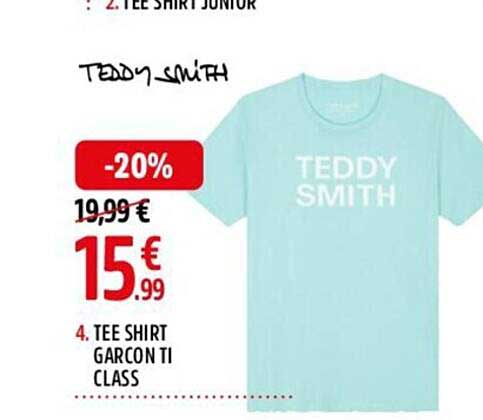 tee shirt garçon t1  class teddy smith